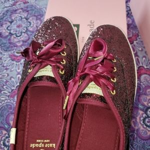 Kate spade keds burgundy